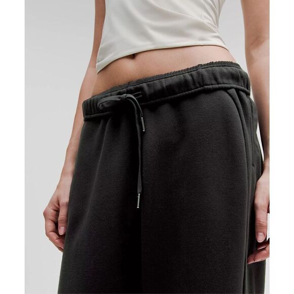 Lululemon Scuba Black MidRise Sz 4 Oversized Jogger Black Pockets - Picture 4 of 12